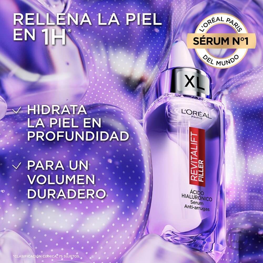 funciona-en-una-hora L'Oréal Paris Sérum Antiedad Revitalift Filler con Ácido Hialurónico